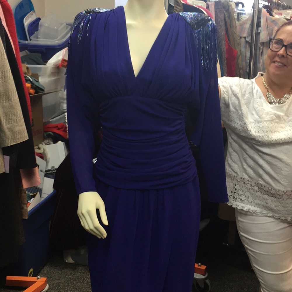 A purple dress
